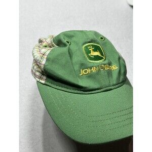John Deere Hat Cap Boys Snapback Green Yellow Plaid Tractor K Products Youth Kid